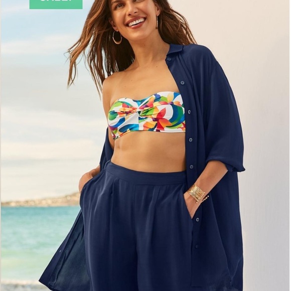 TOMMY BAHAMA-WOMEN'S CALYPSO
CREPE SHIRT button down NWT blue size medium - Picture 5 of 12